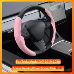 For Tesla Model 3/Y Highland Juniper Steering Wheel Cover Suede Sport Steering Wheel Cover All Season Universal Car Accessories