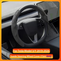 For Tesla Model 3/Y Highland Juniper Steering Wheel Cover Suede Sport Steering Wheel Cover All Season Universal Car Accessories