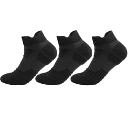 3/6 Pairs Breathable Mesh Athletic Terry Socks Cushioned Moisture Managing Durable for Running Hiking Sports Reduces Foot Pain