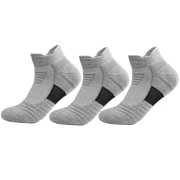 3/6 Pairs Breathable Mesh Athletic Terry Socks Cushioned Moisture Managing Durable for Running Hiking Sports Reduces Foot Pain
