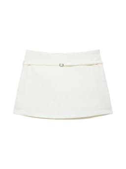 Women's Solid Color Skort with Belt Side Zipper Casual Shorts Skirts Fashionable And Stylish Women's Clothing
