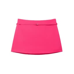 Women's Solid Color Skort with Belt Side Zipper Casual Shorts Skirts Fashionable And Stylish Women's Clothing