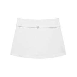 Women's Solid Color Skort with Belt Side Zipper Casual Shorts Skirts Fashionable And Stylish Women's Clothing