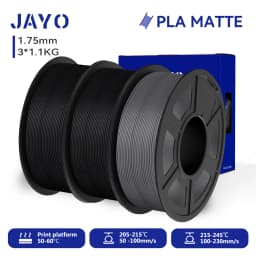 JAYO 3D Printer Filament PLA Matte 1.75MM Neatly Wound 3D Filament PLA 1.1KG Smooth Matte Finish 3D Printing Materials