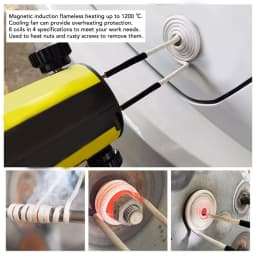 1100W Magnetic Induction Heater Kit Heat Rusty Screw Nut Remove Bolt Buster Tool
