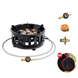 19800W High-Power Strong Fire 7-Core Camping Stove Portable Gas Burner Windproof Electronic Ignition Camping Equipment