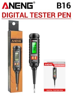 12V-300V AC Voltage Sensing Digital Tester Pen ANENG B16 Word Screwdriver Non-Contact NCV Voltage Sound and Light Alarm Detector