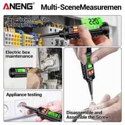 12V-300V AC Voltage Sensing Digital Tester Pen ANENG B16 Word Screwdriver Non-Contact NCV Voltage Sound and Light Alarm Detector