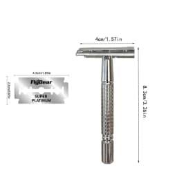 1 Pcs Shaving Razor + 10/20/40/100 Pcs Manual Shaver for Men Barbershop Razor Stainless Steel Shank Is Easy To Use Safety Razor