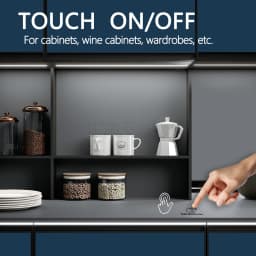 220V LED Touch ON/OFF Sensor Switch Penetrating Wood Panel Smart Home Customized for Lighting Control Used for cupboard