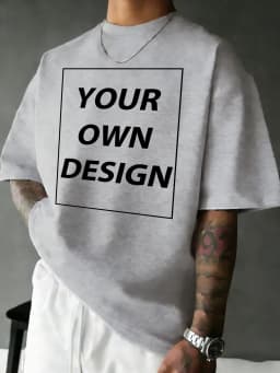 Personalized Custom Print Summer Cotton Comfy T-Shirt Basics Fashion Short Sleeve Street Sport Tee Shirts Loose Breathable Top