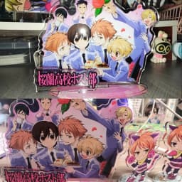 Anime Ouran High School Host Club Tamaki Suou Kyoya Ootori Acrylic Stand Desktop Ornament Cosplay Props Collection Fans Gifts