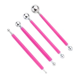 For Embossing Pattern 4 Pcs Point Drill Creasing Pen With DIY Ball Styluses Tools Spiral Double Head Clay Sculpting Tools
