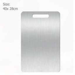 WXCOO Chopping Board Stainless Steel Double Sided Thickened Kneading Dough Board Kitchen Household Fruit Cutting Block