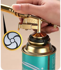 Portable Gold Copper Gas Welding Torch High Temperature Flame BBQ Cooking Brazing Tool for Outdoor Heating And Metal Joining