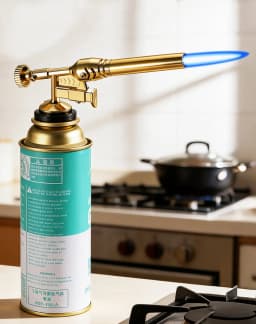 Portable Gold Copper Gas Welding Torch High Temperature Flame BBQ Cooking Brazing Tool for Outdoor Heating And Metal Joining