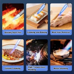 Portable Gold Copper Gas Welding Torch High Temperature Flame BBQ Cooking Brazing Tool for Outdoor Heating And Metal Joining