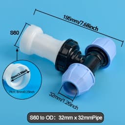 Extension Joint Water IBC Tank Fittings S60 IBC Tank To 20/25/32mm PE Pipe Adapter Garden Irrigation Watering Quick Connector