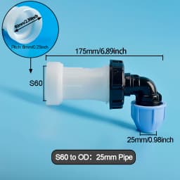 Extension Joint Water IBC Tank Fittings S60 IBC Tank To 20/25/32mm PE Pipe Adapter Garden Irrigation Watering Quick Connector