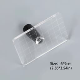 Acrylic Handle Transparent Rectangular Silicone Stamp Creative DIY Journal Material Collage Student Supplies Stationery
