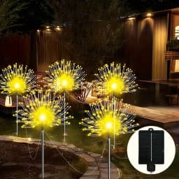 6Pack Outdoor Solar Garden Lights LED Garden Lights 8 Lighting Modes Courtyard Lamp IP65 Solar Landscape Light