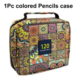 1pc Colored Pencil Box 50/72/120 Slots,Large Capacity Pen Lead Box,Gel Pen Storage Bag Zipper Portable,for Adults,Painters