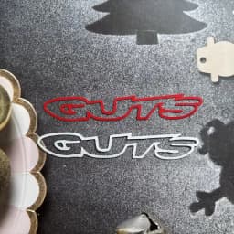 1PC Black/White/Red GUTS Letter Stickers Waterproof Vinyl Decal for Car Motorcycle Bike Helmet Decoration