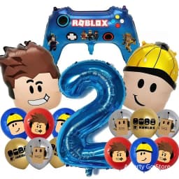 Roblox Balloons Roblox Themed Boy Balloons Cartoon Double-sided Shaped Birthday Party Decorations happy birthday decoration