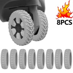 8PCS Luggage Wheels Protector Silicone Wheels Caster Shoes Travel Luggage Suitcase Reduce Noise Wheels Guard Cover Accessories
