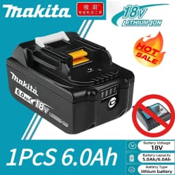 100% original Makita 18V 6.0Ah Rechargeable Battery ,For Makita BL1830 BL1830B BL1840 BL1840B BL1850 BL1850B Power Tools Battery