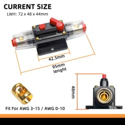 20-300 Ampere Car Audio System Manual Reset Waterproof Marine Circuit Breaker Reset Fuse 12V-48V DC Waterproof Circuit Breaker