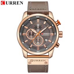 CURREN 8291 Mens Quartz Chronograph Watch Casual Leather Military Sport Fashion Gentleman Wristwatch