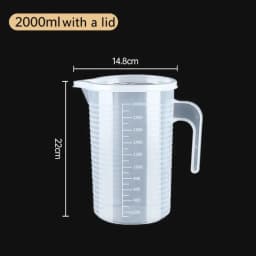100-5000ml Kitchen Food Grade Measuring Cup Lidless with Lid Scale PC High Temperature Resistant Milk Tea Shop Plastic Beaker