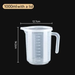 100-5000ml Kitchen Food Grade Measuring Cup Lidless with Lid Scale PC High Temperature Resistant Milk Tea Shop Plastic Beaker