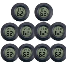 4 Pcs Mini Hygrometer Thermometer Meter Digital LCD Monitor Indoor Room Round Humidity Temperature Gauge