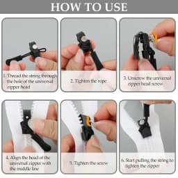 Universal Detachable Metal Zipper Slider Puller Detachable Instant Repair Kit DIY Replacement Lever Locks for Clothing Luggage