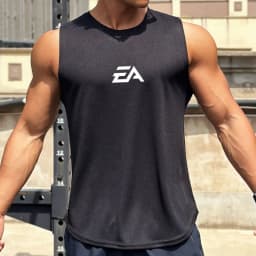 Sleeveless T-shirt Men Quick-drying Fitness Bodybuilding Shirt Male Fashion Basketball Vest Mesh Breathable Summer Gym Tank Men