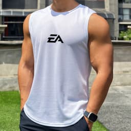 Sleeveless T-shirt Men Quick-drying Fitness Bodybuilding Shirt Male Fashion Basketball Vest Mesh Breathable Summer Gym Tank Men