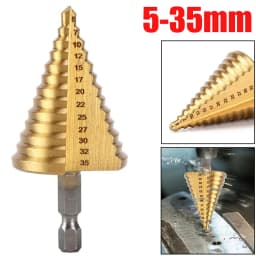 3-13/35mm 4-12/20/32mm Titanium Plated Hex Handle Step Drill Multi Functional Pagoda Drill Irregular Drill Bit Drilling Tool