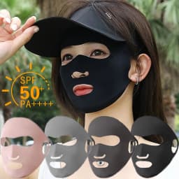 Light and Full Facial Sunscreen Mask in Spring and Summer Outdoor Ear-mounted Running Nylon Open Breathable Nose Cycling Masks