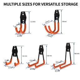 Heavy Duty Metal Hook Garage Organizer Wall Mount Bicycle Hanger Hooks Wall Mount Anti-slip Ladders Storage Hook Garden Tool