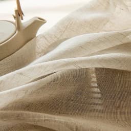 Beige Tulle Cotton Linen Look Sheer Voile Window Curtain for Bedroom or Living Curtains for Dining Room Window