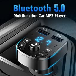Bluetooth 5.0 FM Transmitter Receiver 3.1A Dual USB Car Fast Phone Charger Adapter Car MP3 Player USB Flash Drive Plug Car Kit