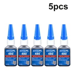0.7Oz-20G 480 Black Ultra-Fast-Drying Black Cyanoacrylate Plastic Wood Metal Tire Rubber Shoe Tire Liquid Strong Adhesive Repair Glue Includes 1-25 Pieces of Glue Tubes