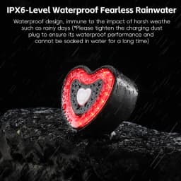 WEST BIKING Bike Tail Light Smart Brake Sensing MTB Road Bike Rear Light IPX6 Waterproof 4 Modes Heart Light Cycling Accessories