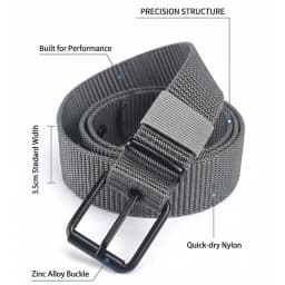 Men's Fashion Porous Pin Buckle Canvas Belt Versatile Student Youth Military Training Extended Denim Designer Belt