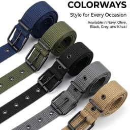 Men's Fashion Porous Pin Buckle Canvas Belt Versatile Student Youth Military Training Extended Denim Designer Belt