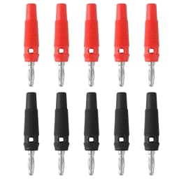 10Pcs 32A High Current 4mm Banana Plugs Male Screw Type Stackable Audio Speaker Cable Connectors for Audio Equipment