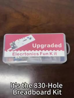 Electronic Components 830 Hole-Breadboard Kit Electrolytic Capacitor Resistor LED MB-102 for UNO R3 Component Pack Beginner Kit