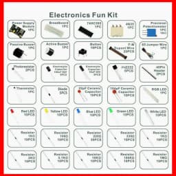 Electronic Components 830 Hole-Breadboard Kit Electrolytic Capacitor Resistor LED MB-102 for UNO R3 Component Pack Beginner Kit